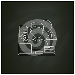 Late payments chalk icon