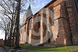 Late romanesque town church of Gadebusch St. Jakob and St. Dionysius, one of the earliest brick churches in northwestern