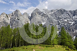 Late spring landscape in the Julian Alps, Triglav National Park, Slovenia, Europe