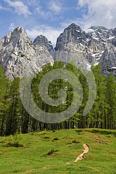 Late spring landscape in the Julian Alps, Triglav National Park, Slovenia, Europe