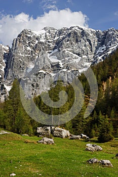 Late spring landscape in the Julian Alps, Triglav National Park, Slovenia, Europe