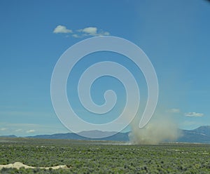 Late Spring in Nevada: Dust Devil Kicks Up