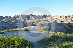 Late Spring in South Dakota: Roadside Overlook near Yellow Mounds Along Loop Road in Badlands National Park