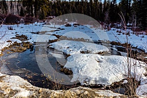 Late spring thaw, Clearwater County, Alberta, Canada