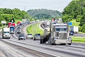 Late Spring Traffic on Interstate Highway