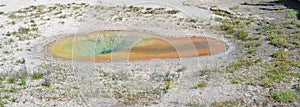 Late Spring in Yellowstone National Park: Belgian Pool Hot Spring in the Sawmill Group in Upper Geyser Basin