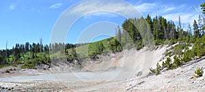 Late Spring in Yellowstone National Park: Mud Caldron in the Mud Volcano Area Along the Grand Loop Road