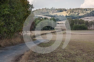 Late summer landscape in the picturesque Kaczawskie Mountains.