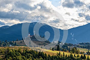 Late summer view  on Tihuta Pass, Bucovina, Romania