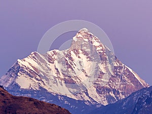 Late sunset over Mountain Nanda Devi