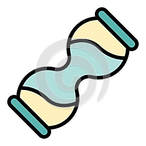 Late work hourglass icon vector flat
