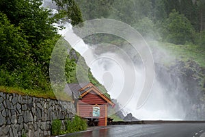 Latefoss waterfall in Norway