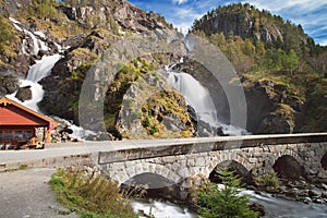 Latefossen falls