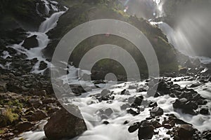 The Latefossen falls