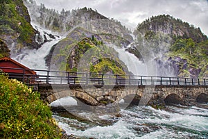 Latefossen falls in Norway