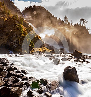 Latefossen or Latefoss is a waterfall located in the municipality of Ullensvang in Vestland County, Norway