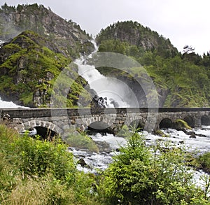 Latefossen waterfall