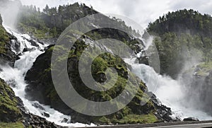 Latefossen waterfall norway