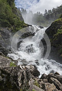 Latefossen waterfall norway