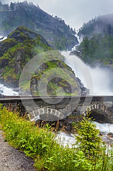 Latefossen waterfall in Norway