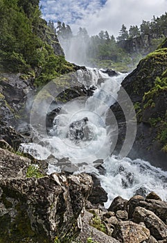 Latefossen waterfall norway