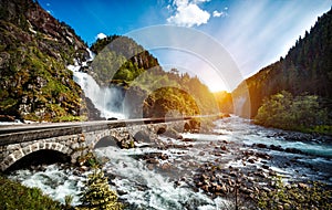 Latefossen waterfall Norway