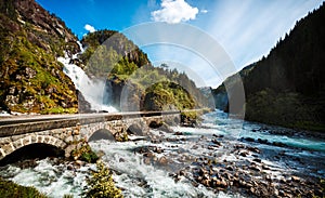 Latefossen waterfall Norway