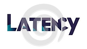 Latency Text Icon, Network Speed and Performance, vector design Generative AI
