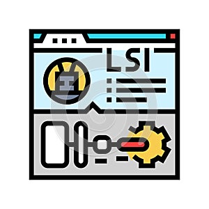 latent semantic indexing lsi seo color icon vector illustration