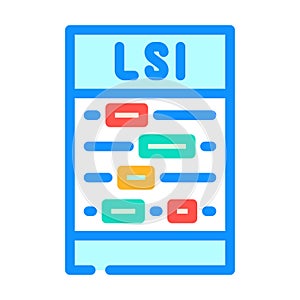 latent semantic indexing lsi seo color icon vector illustration