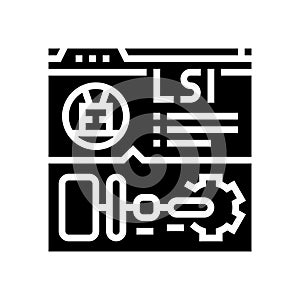 latent semantic indexing lsi seo glyph icon vector illustration
