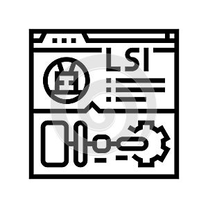 latent semantic indexing lsi seo line icon vector illustration