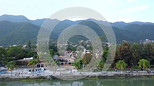 Lateral traveling of the Ajijic boardwalk from the lake