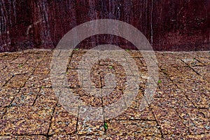 Laterite block floor