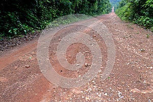 Laterite road in countryside