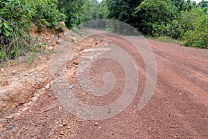 Laterite road in countryside