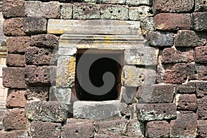 Laterite wall texture at Phanom Rung temple