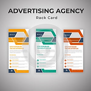 Latest Advertising Agency Advertising Consultant Agency and Advertising services Rack Card and dl flyer Template