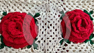 Latest Amazing collection of Crochet table runner pattern rose