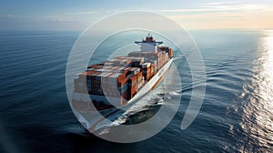 The latest container ship boasts stateoftheart fuel efficiency measures including hybrid engines and a streamlined hull