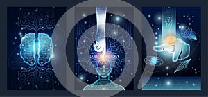 Latest technology and science vector concept