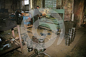 Lathe and the turner photo