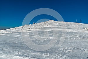 Latiborska hill in winter Low Tatras mountains in Slovakia