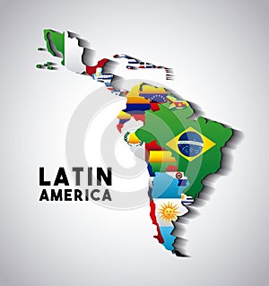 latin america map photo
