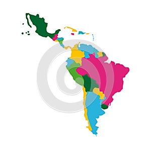 latin america map photo
