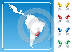 Latin America map illustration photo