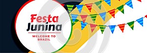 Latin american festa junina celebration banner