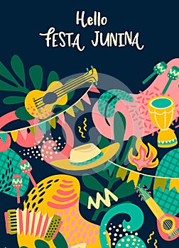 Latin American holiday, the June party of Brazil. Festa Junina.