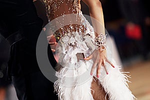 Latin ballroom dancer hands in a movement