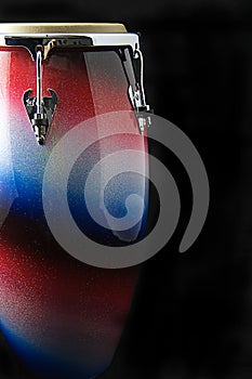 Latin Conga Drum on Black